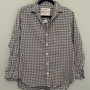 Frank & Eileen Joedy gray and winter check button down. Size Sm